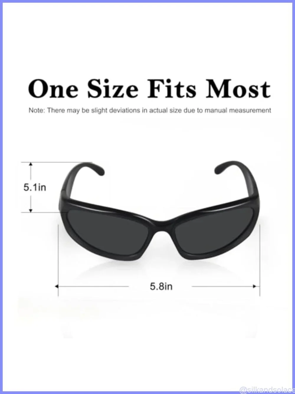Wrap Around Sunglasses Retro 90s Oval Full Frame UV Protection